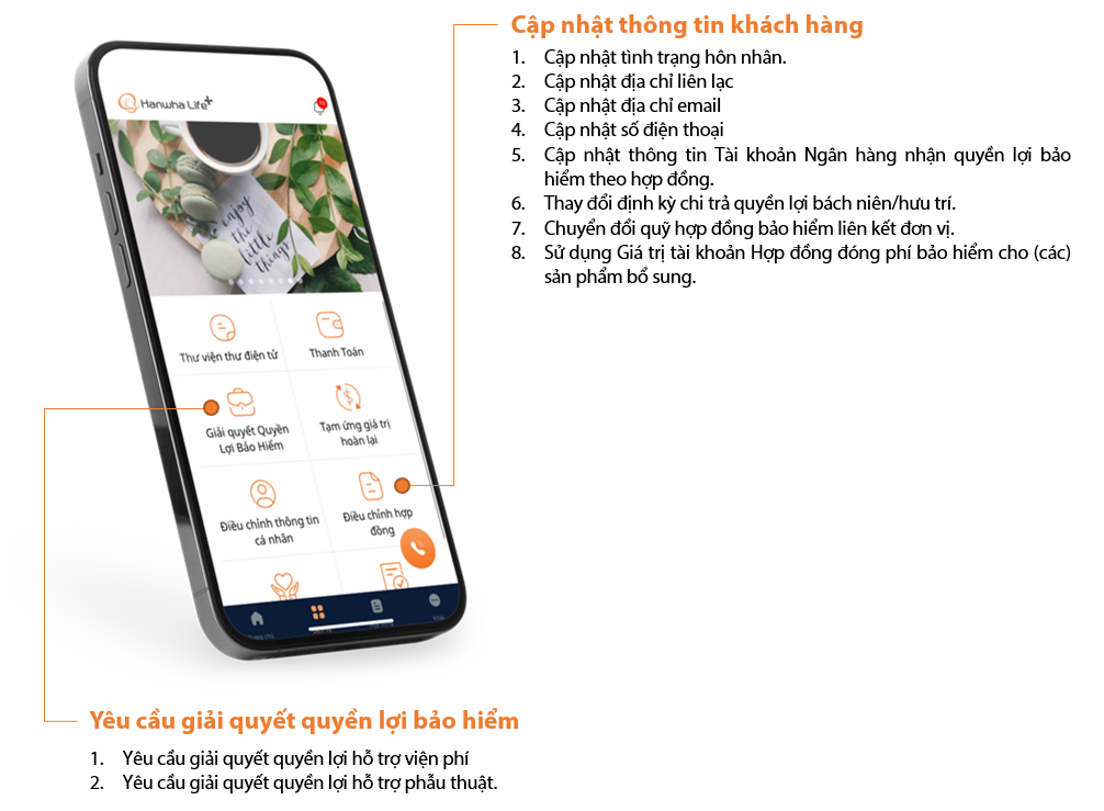 Từ đầu tháng 12/2023, Hanwha Life chính thức cho ra mắt ứng dụng (app) Hanwha Life+, là phiên bản nâng cấp thay thế ứng dụng LIME ra mắt trước đó. Bên cạnh diện mạo và tên gọi mới gia tăng sự tin cậy, ứng dụng Hanwha Life+ còn ra mắt nhiều tiện ích vượt trội giúp mang đến người dùng những trải nghiệm tiện lợi, đơn giản, chủ động và tiết kiệm thời gian hơn.