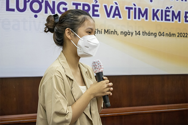 Đại sứ LIME Nguyễn Phúc Tường Vi chia sẻ tại Lễ tổng kết