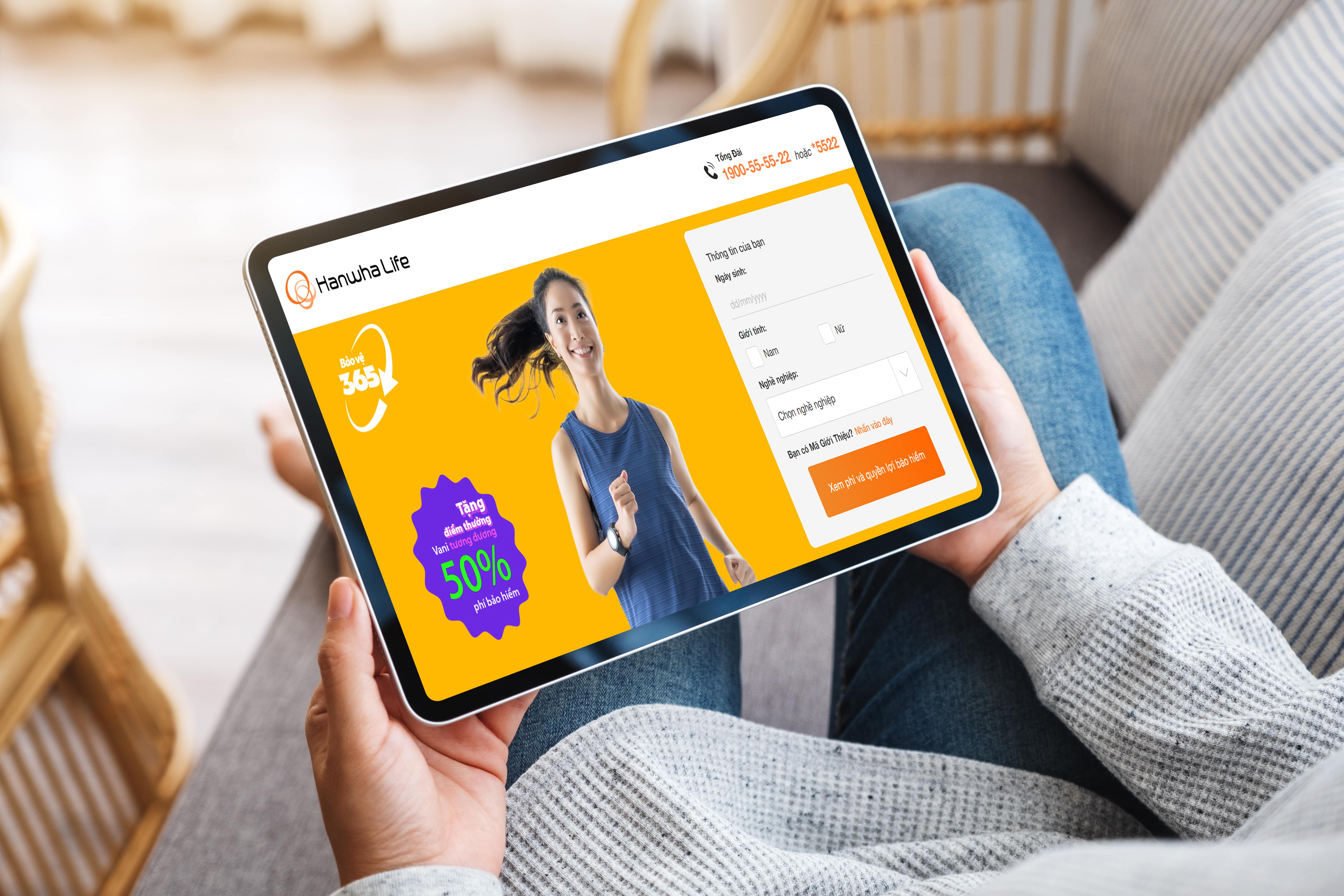 Trang mua sắm trực tuyến của Hanwha Life Việt Nam giúp khách hàng tiếp cận sản phẩm tốt hơn